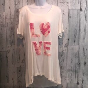 INC LOVE Embellished High/Low T-Shirt 1X
